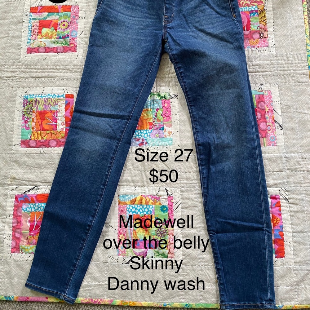 Madewell maternity over the belly jeans sz 27